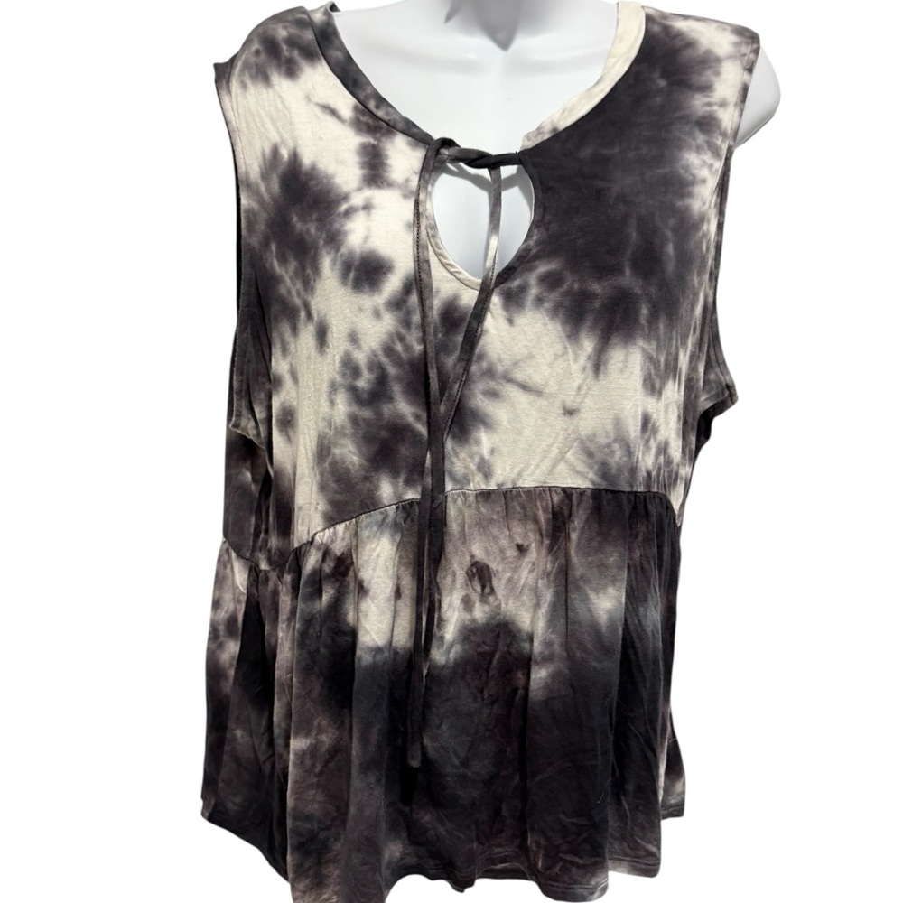 KNOX ROSE Women’s Sleeve Tie Dye Tank Top Size XXL